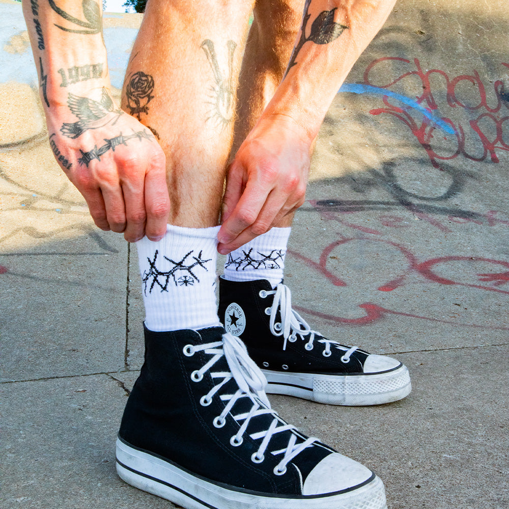 white socks