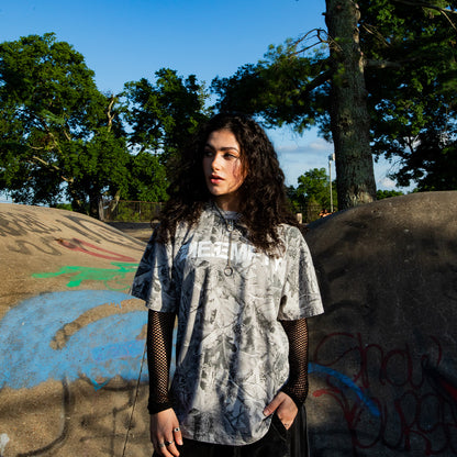 vintage gray camo tee
