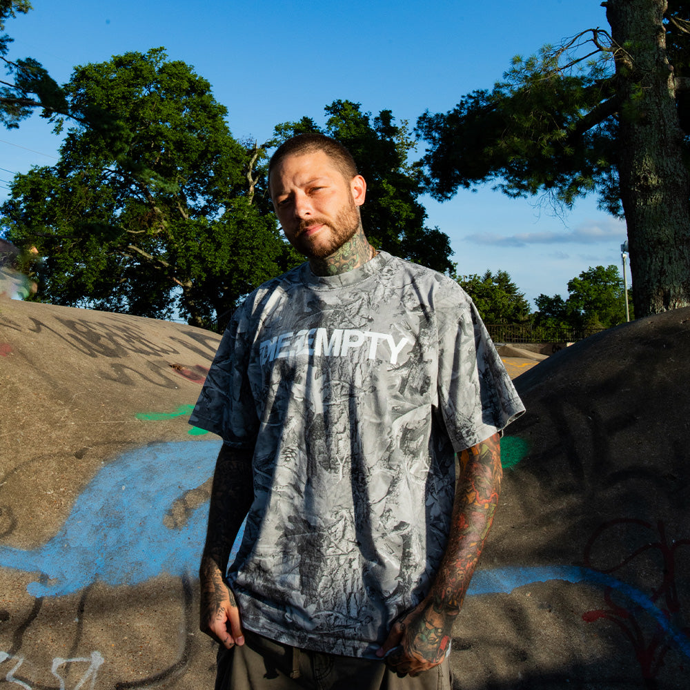 vintage gray camo tee