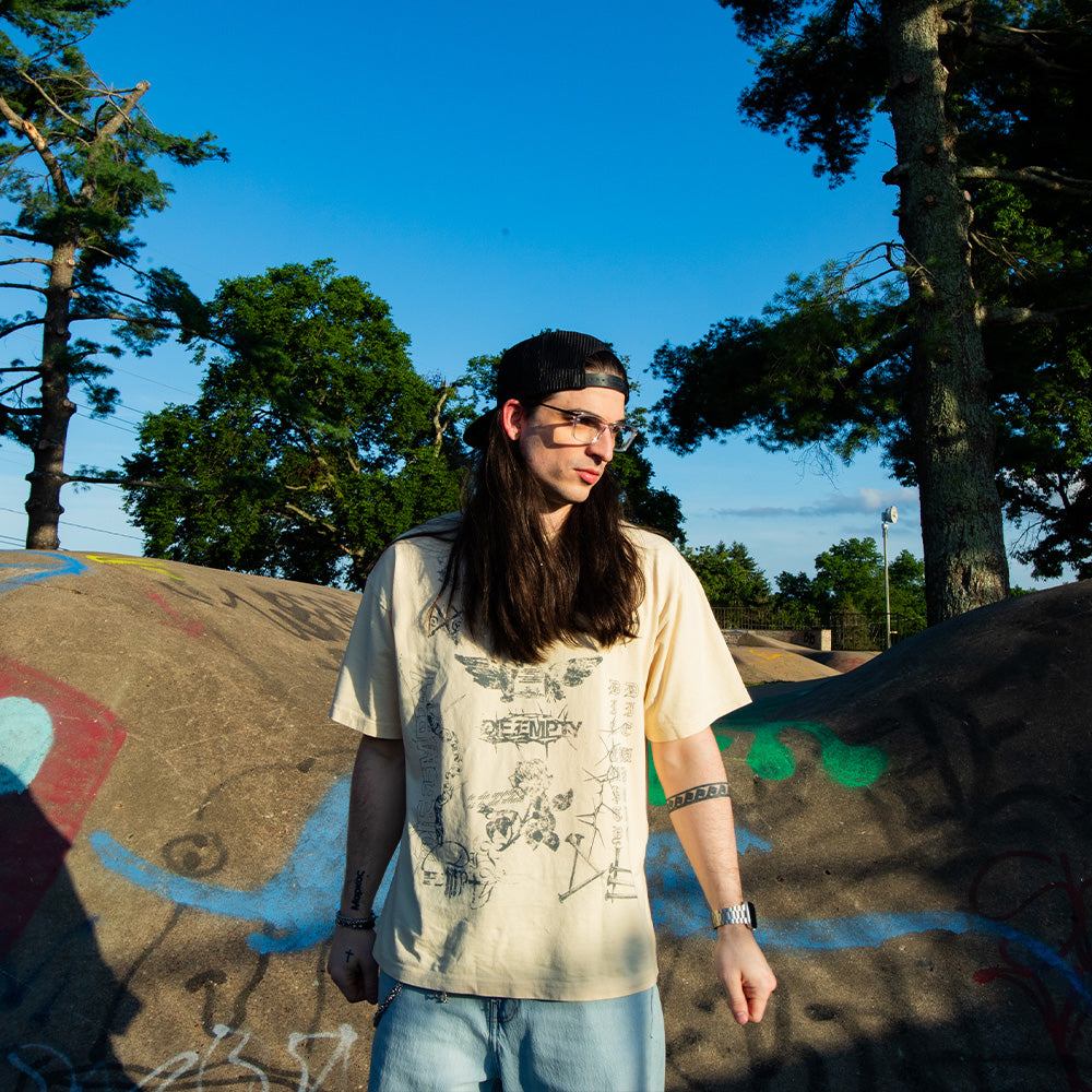 cream flash tee