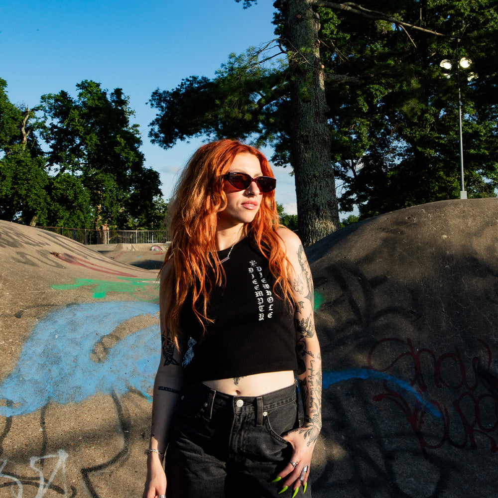 angel ribbed tank
